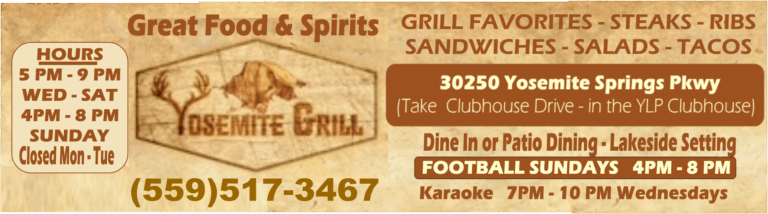YOSEMITE GRILL AD 2025